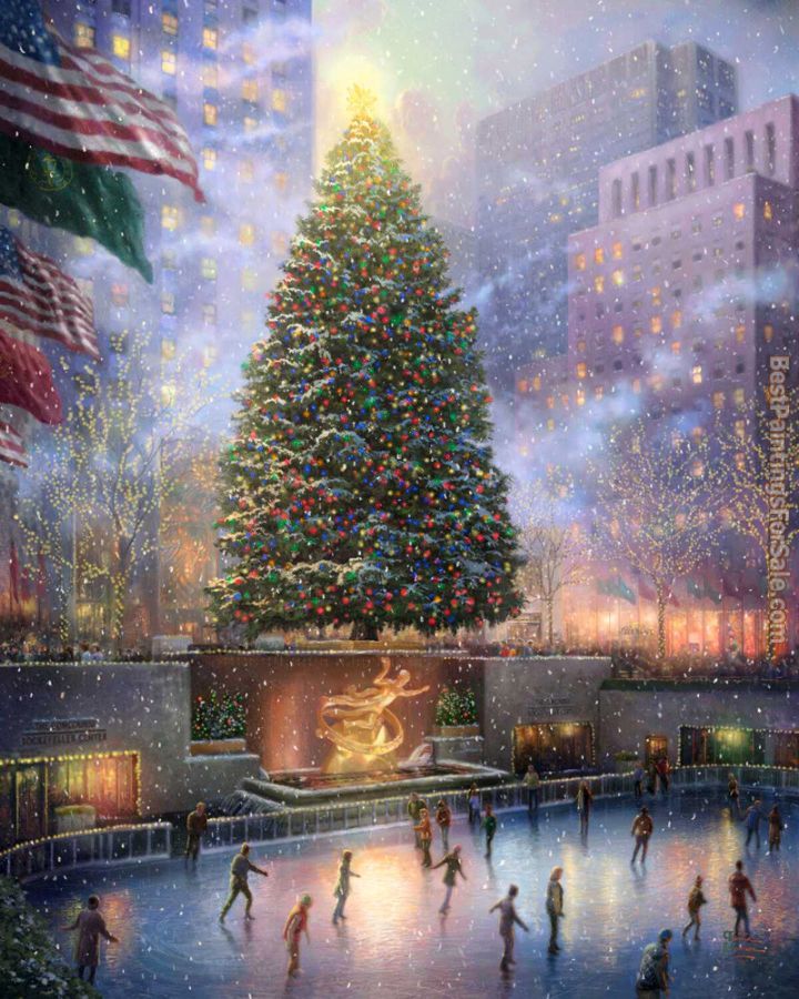 Thomas Kinkade Christmas in New York 50% off - ArtExpress.ws