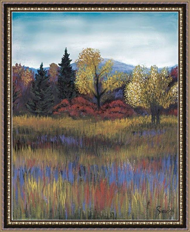 Framed 2010 landscape painting
