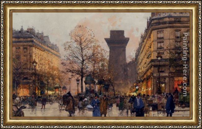 Framed Eugene Galien-Laloue les grands boulevards a paris painting