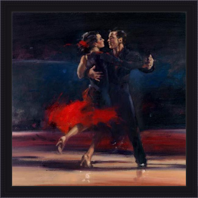 Framed Flamenco Dancer dance series painting