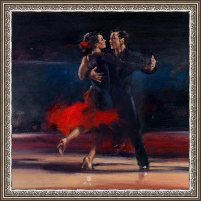 Framed Flamenco Dancer dance series painting