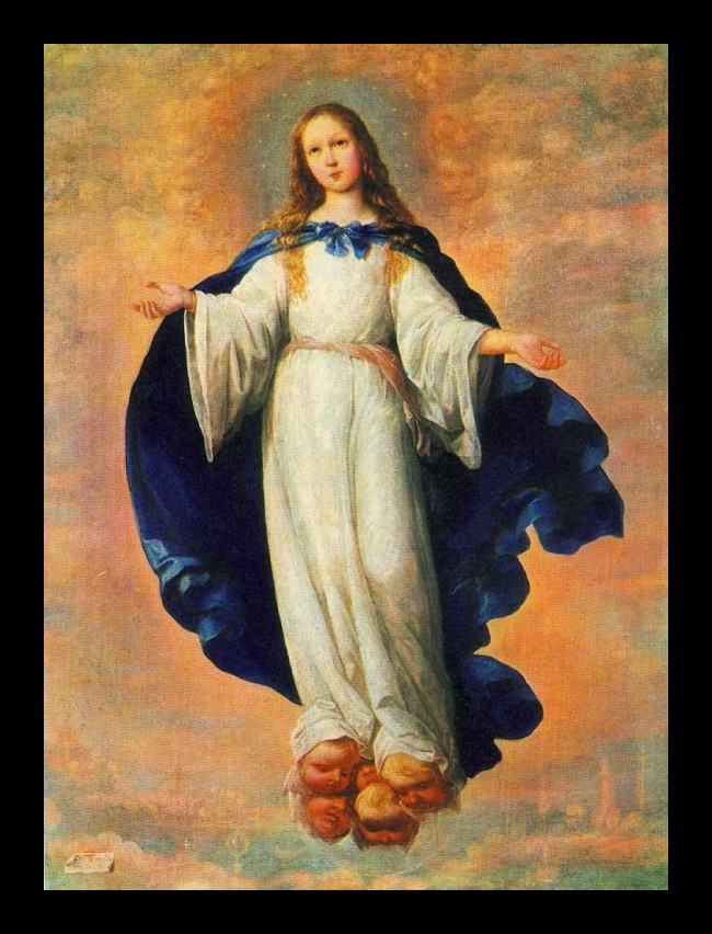 Framed Francisco de Zurbaran the immaculate conception2 painting