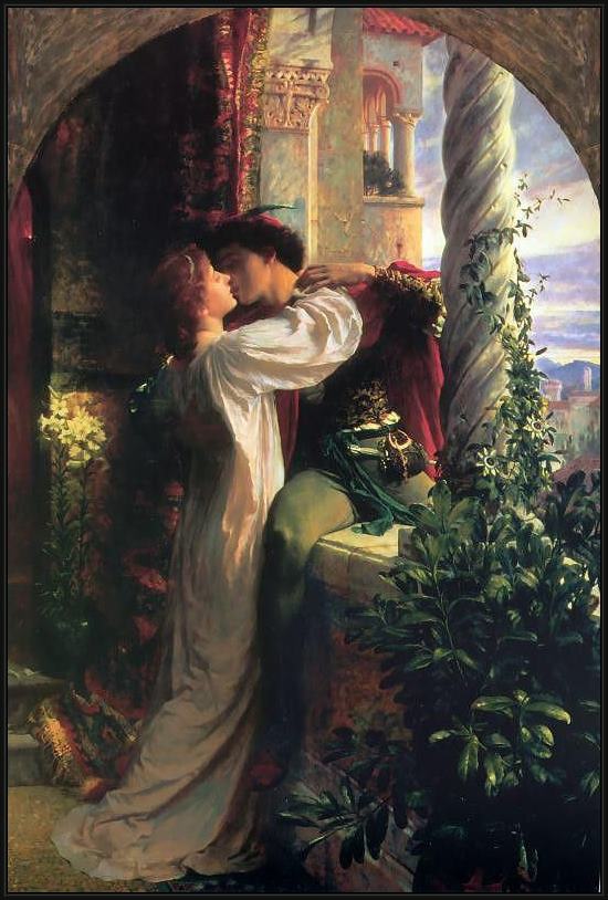 Framed Frank Dicksee romeo and juliet painting