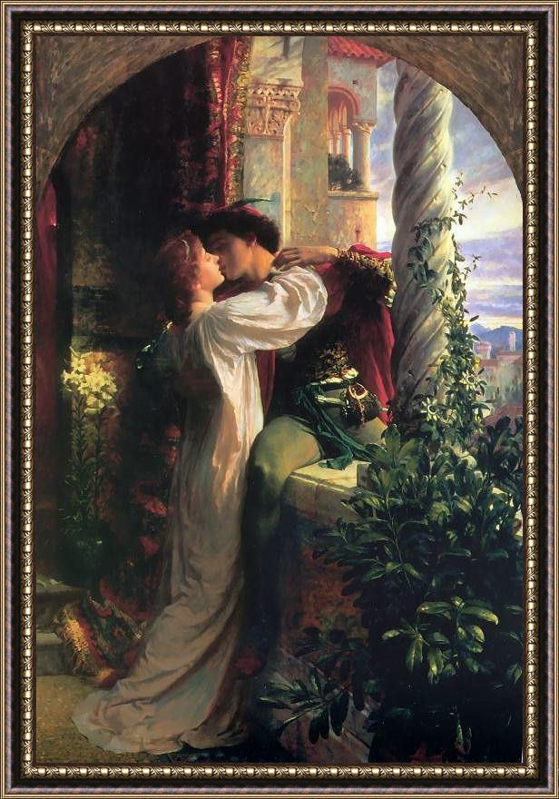 Framed Frank Dicksee romeo and juliet painting