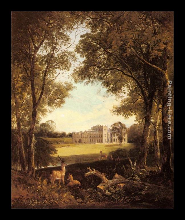 Framed Henry John Boddington a view of norton hall, near daventry, north hamptonshire, england painting