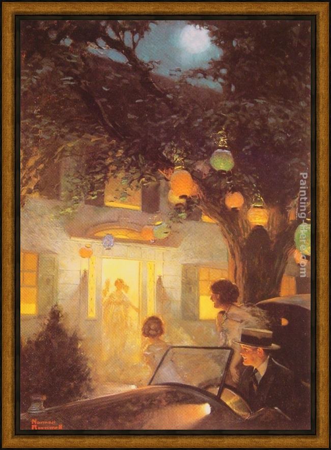 Framed Norman Rockwell and the symbol of welcome is light painting