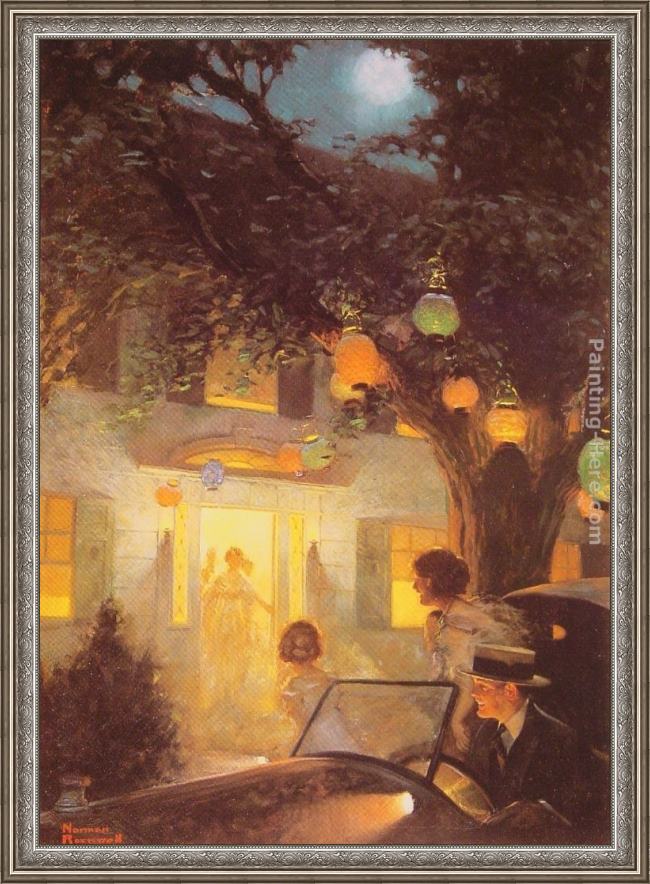 Framed Norman Rockwell and the symbol of welcome is light painting