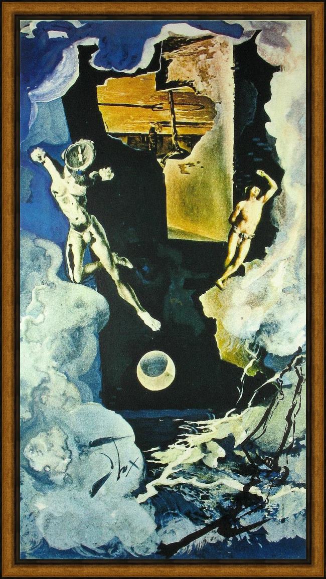 Framed Salvador Dali the tower painting