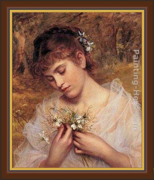 Framed Sophie Gengembre Anderson love in a mist painting