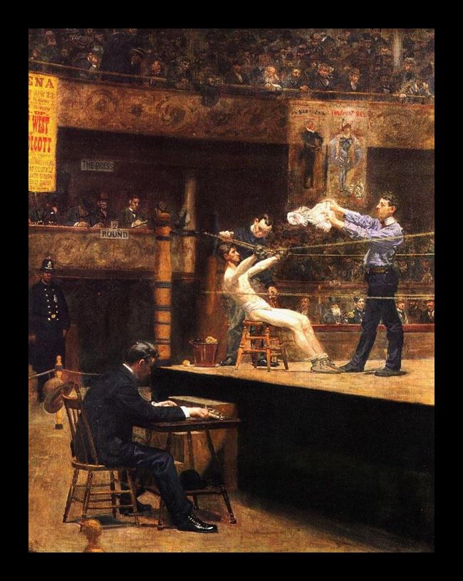 Framed Thomas Eakins in the mid-time painting