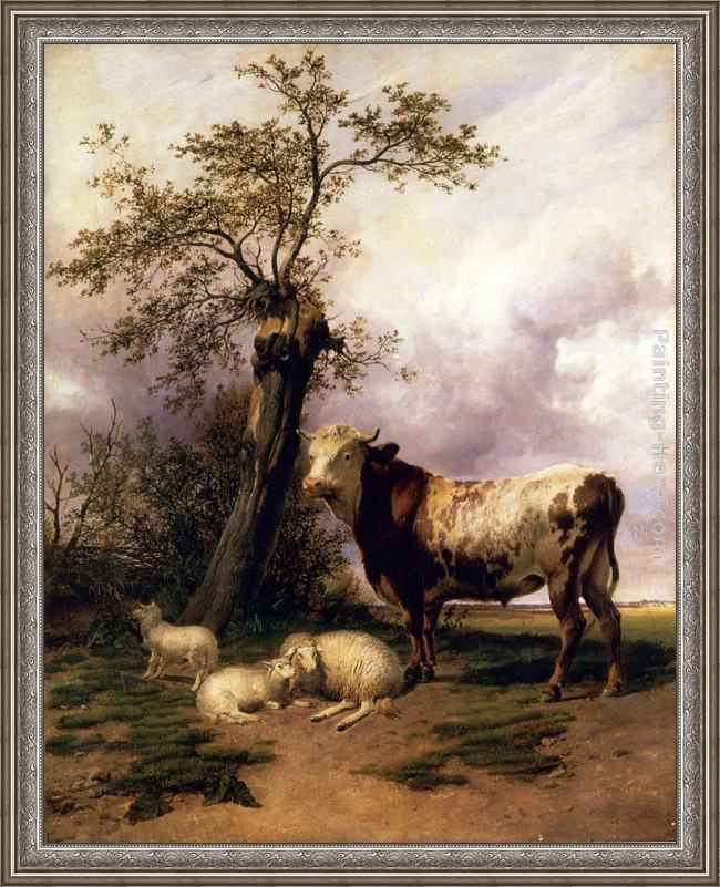 Framed Thomas Sidney Cooper the lord of the pastures painting