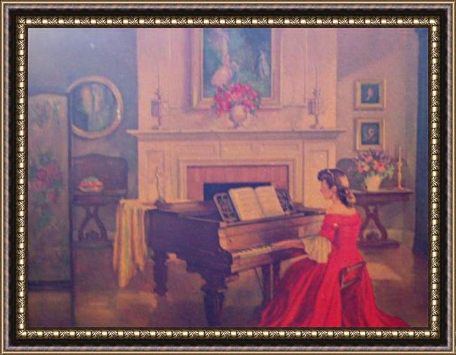 Framed Unknown m ditlef sonata painting