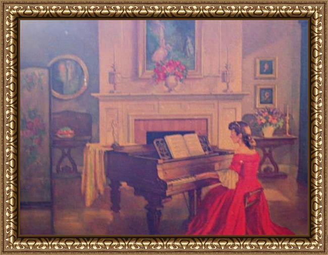 Framed Unknown m ditlef sonata painting
